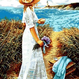 Wizardi Painting by Numbers Kit Waiting for You 40×50 cm J007